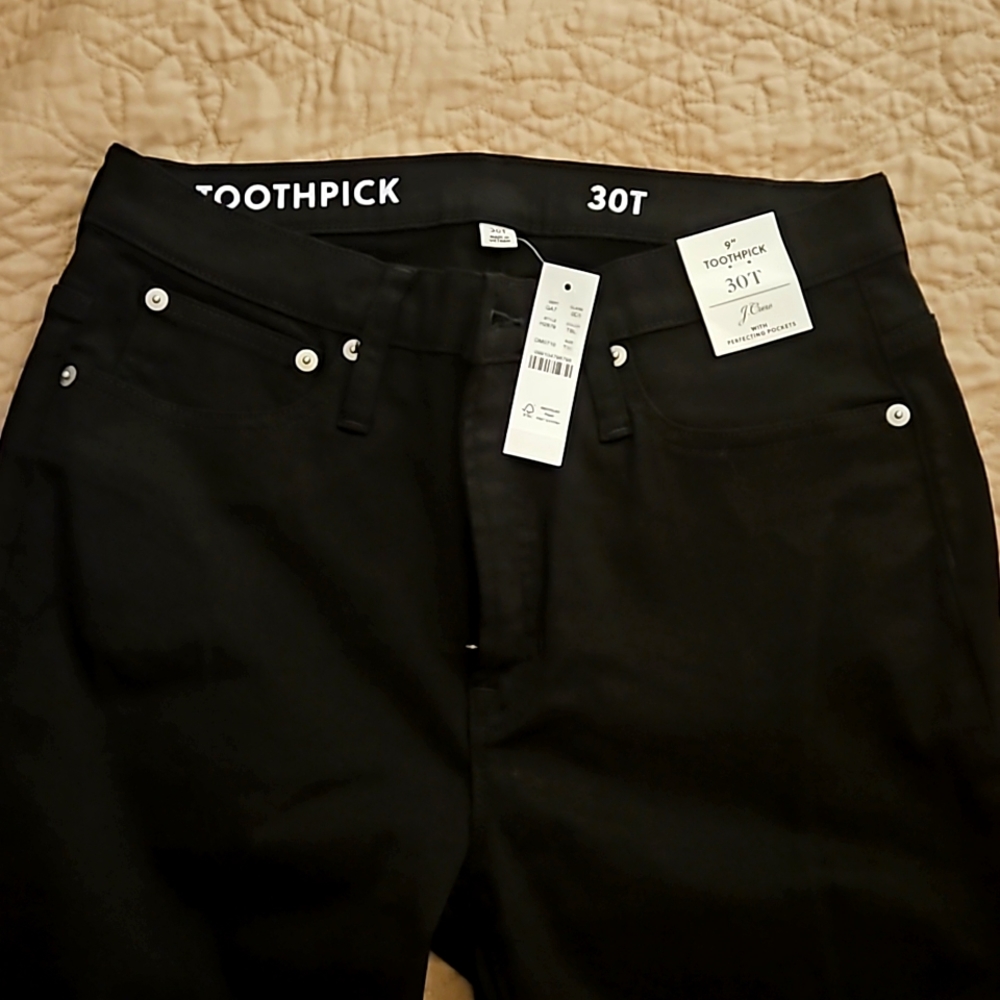 J.crew Toothpick 30T Black Jeans